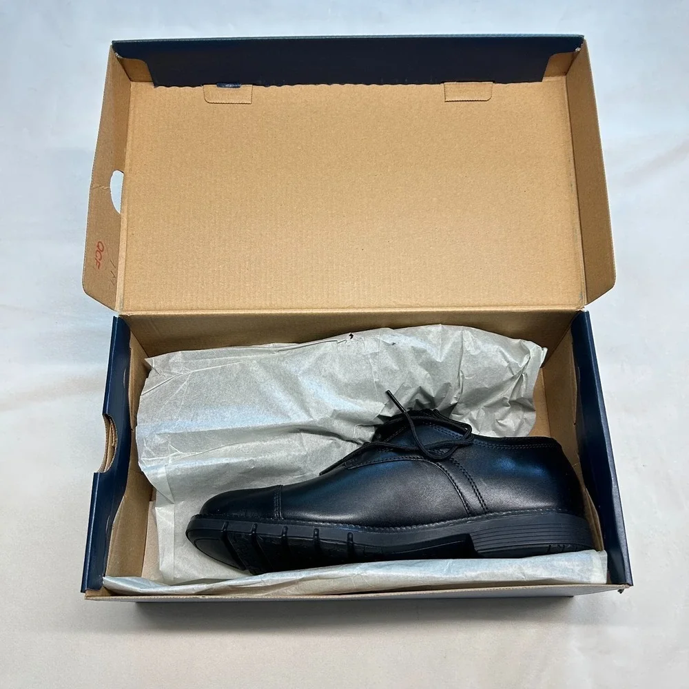 Cole Haan FlexGrand360 Plain Toe Derby Oxford Shoes Mens 7.5 Black Leather Lace